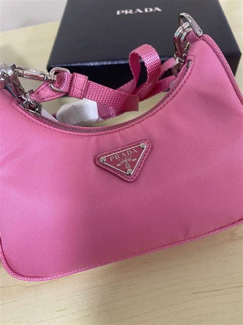 prada pink mini backpack|prada nylon mini shoulder bag.